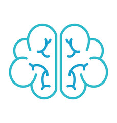 human brain think creativity idea symbol vector illustration
