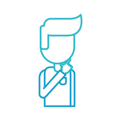 business man manager think strategy vector illustration