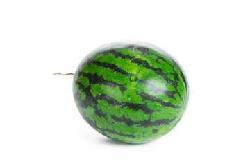 Green watermelon isolated on white background