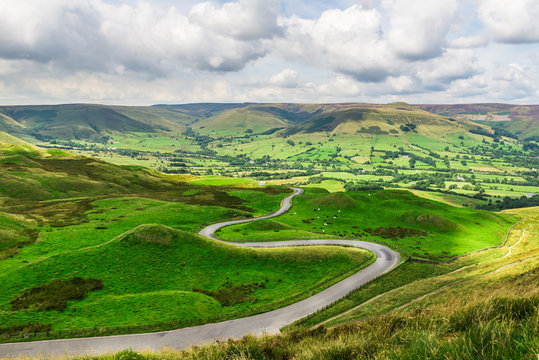 Mam Tor hill near Castleton and Edale in the Peak District Natio