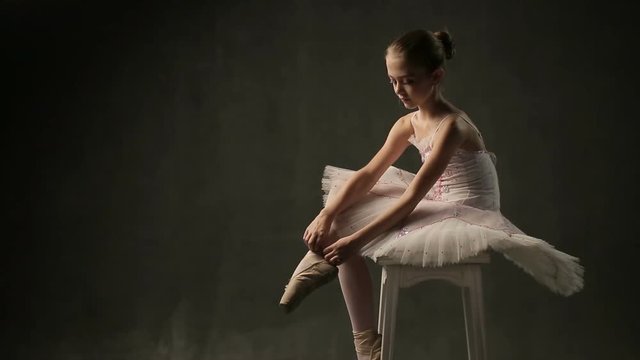Ballerina In Tutu And Pointe