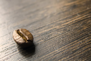 coffee bean on the table, wooden texture