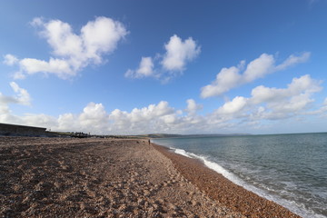 Empty Beach with low cloud
