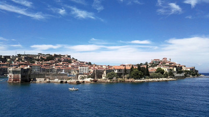 Fototapeta na wymiar View of Porto Ferraio on the Isle of Elbe in Tuscany-Italy