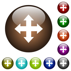 Fototapeta premium Move tool color glass buttons