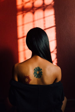 Sensual Thai Woman Revealing Shoulders
