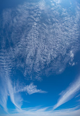 Blue sky with cirrus clouds