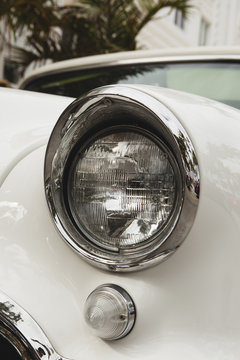 Headlight of Classic Car