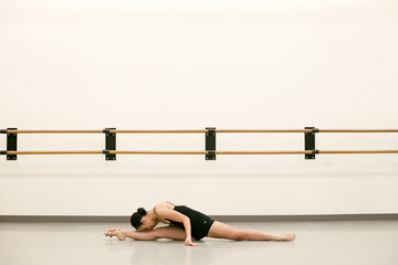 Woman stretching