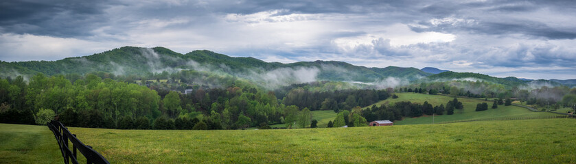 Appalachians rolling hills in Virginia