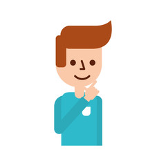 business man manager think strategy vector illustration