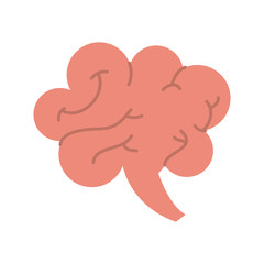 human brain mind or intelligence icon vector illustration