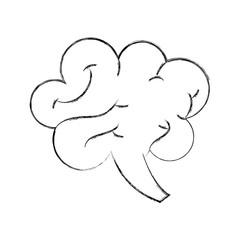 human brain mind or intelligence icon vector illustration