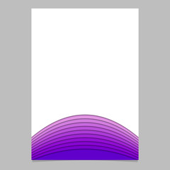 Blank brochure template from layer stripes in purple tones - vector document graphic with 3d effect