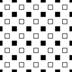 Black and white seamless abstract geometrical square pattern - vector background graphic design