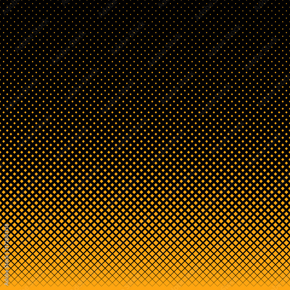 Poster geometric halftone square pattern background - vector illustration from squared dots in varying size