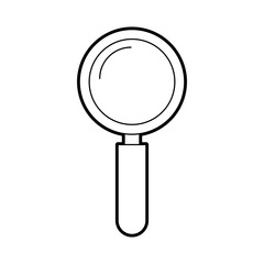 business magnifier research find creative icon vector illustration