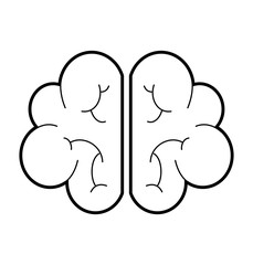 human brain mind or intelligence icon vector illustration