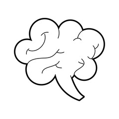 human brain mind or intelligence icon vector illustration