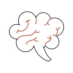 human brain mind or intelligence icon vector illustration