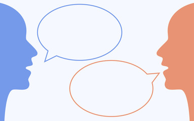 Communication concept two persons, vector