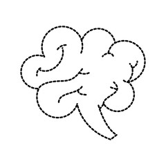 human brain mind or intelligence icon vector illustration