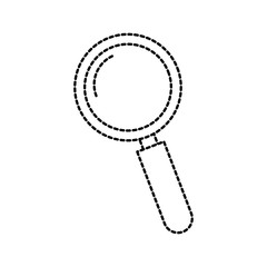 business magnifier research find creative icon vector illustration