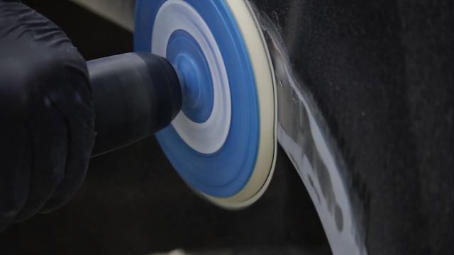 Sanding Black Paint and Bondo on Automobile