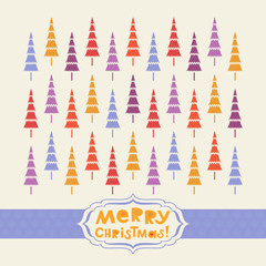 Christmas background with fir trees