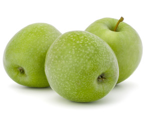 green apple isolated on white background cutout