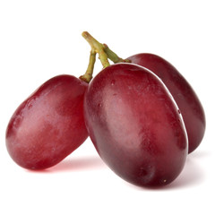 red grape bunch isolated on white background cutout