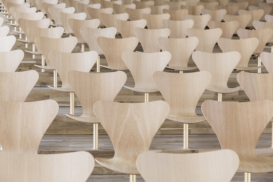 Overlapping symmetrical designer wooden chair