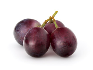 Red grape berry bunch isolated on white background cutout