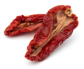 Obraz premium Dried tomatoes isolated on white background cutout