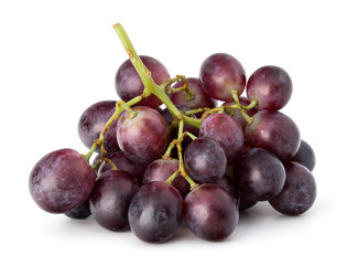 Red grape berry bunch isolated on white background cutout