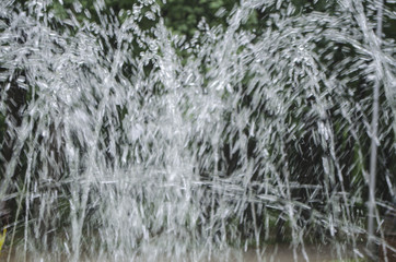 Water fountain jets.