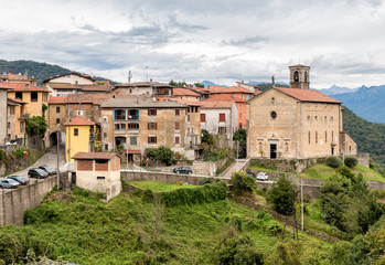 Fototapeta na wymiar Cadegliano Viconago is a small village located above Ponte Tresa in the province of Varese, Italy