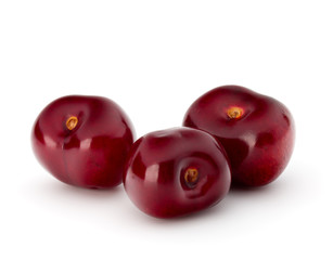 Sweet cherry berries isolated on white background cutout