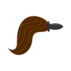 Anal plug with tail. Sex toy for adults. Vector illustration