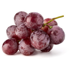 Red grape berry bunch isolated on white background cutout