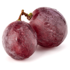 Red grape berry bunch isolated on white background cutout