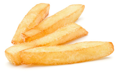 French Fried Potatoes isolated on white background