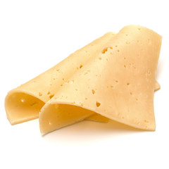 cheese slices isolated on white background cutout
