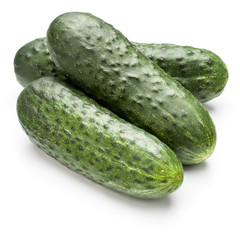 Cucumber vegetable isolated on white background cutout