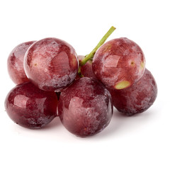 Obraz premium Red grape berry bunch isolated on white background cutout