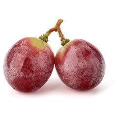 Red grape berry bunch isolated on white background cutout
