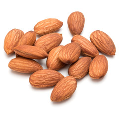 almond nuts isolated on white background close up