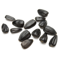 Obraz premium Sunflower seeds isolated on white background close up