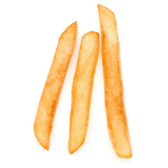 French Fried Potatoes isolated on white background