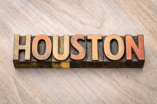 Houston In Vintage Wood Type